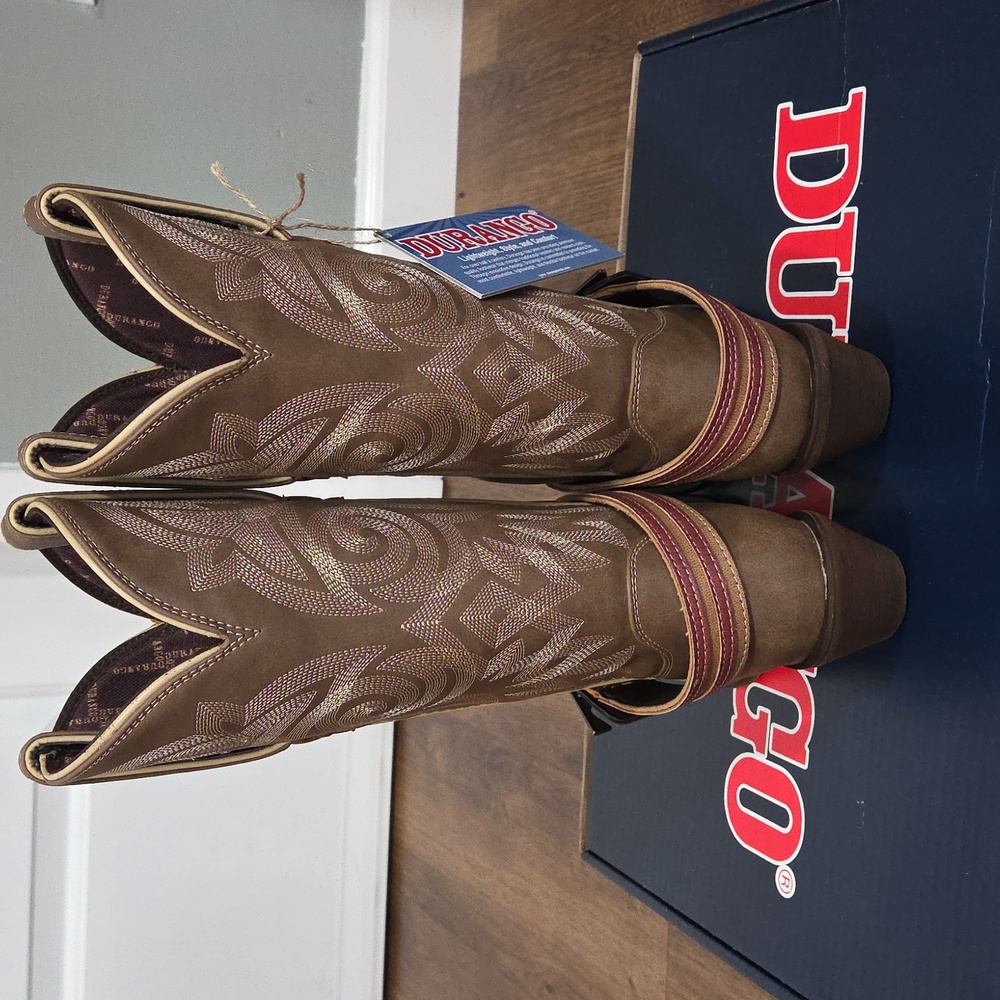 Durango Women's Tan Western Heeled Boots - Picture 7 of 12